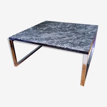 Vintage Square Design Coffee Table with Marble Top.