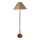Scandinavian floor lamp 1960, wood and brass