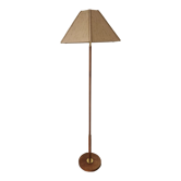 Lampadaire scandinave 1960 bois et laiton