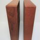 Two wall shelves with vintage solid wood compartments 80s