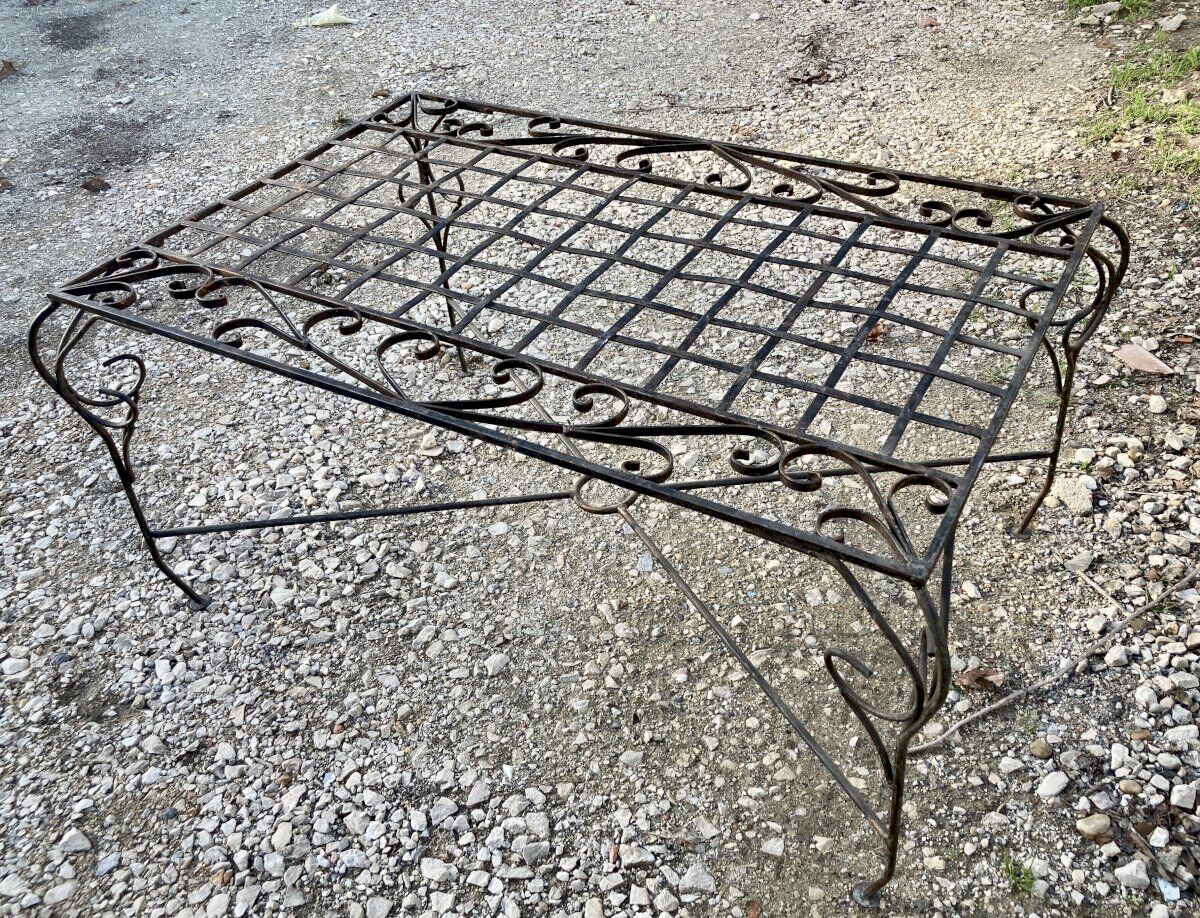Coffee table for the living room or garden - wrought iron