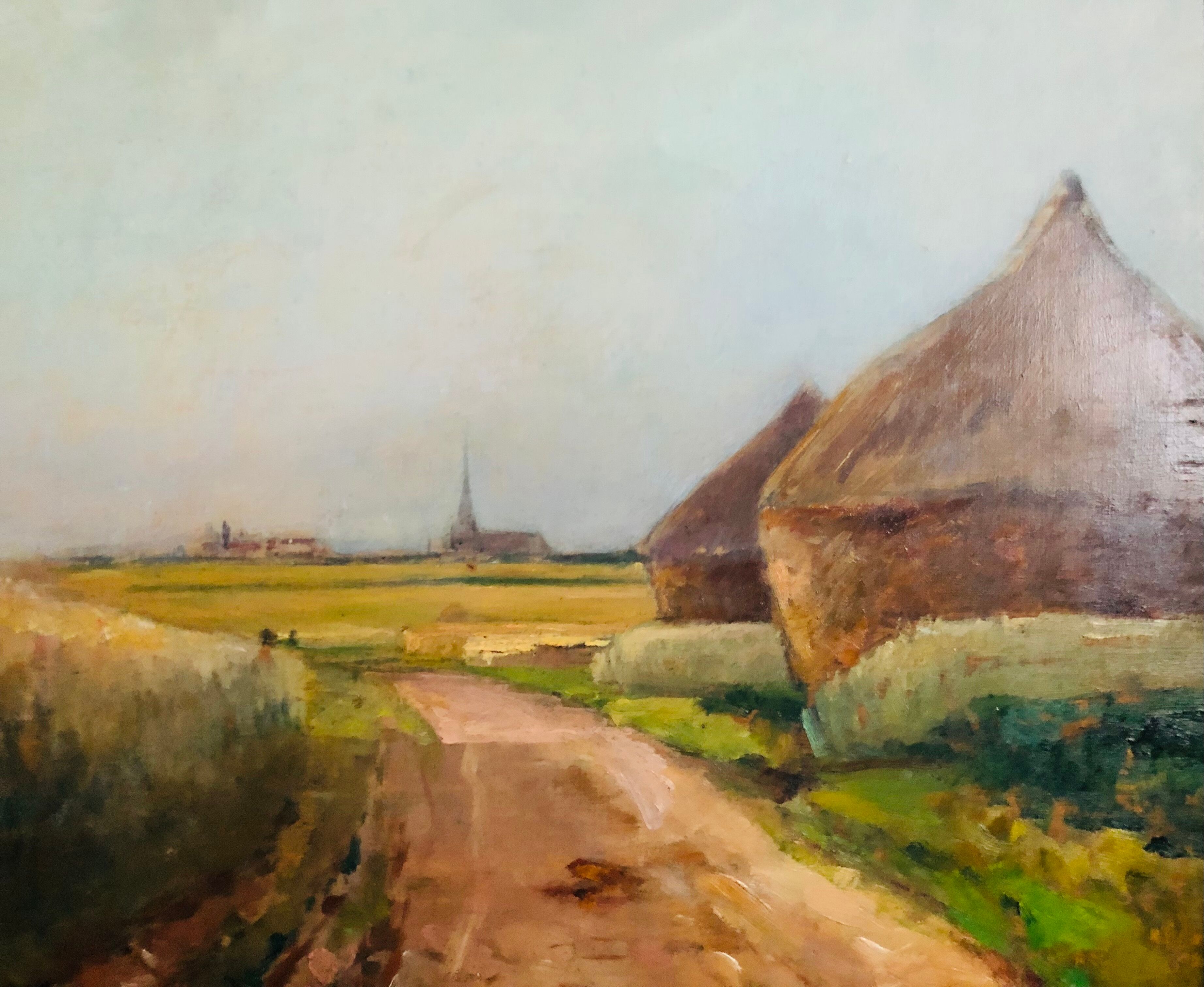 Oil on panel, The wheels