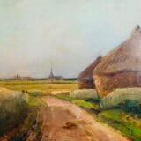 Oil on panel, The wheels