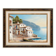 Vintage Mediterranean landscape – oil on canvas with a knife, yes