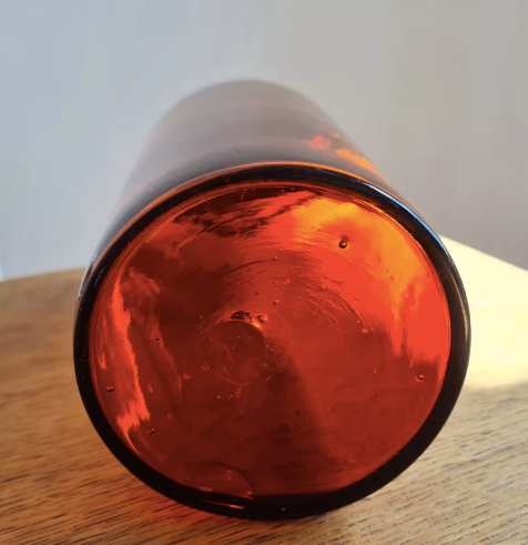 Amber apothecary bottle