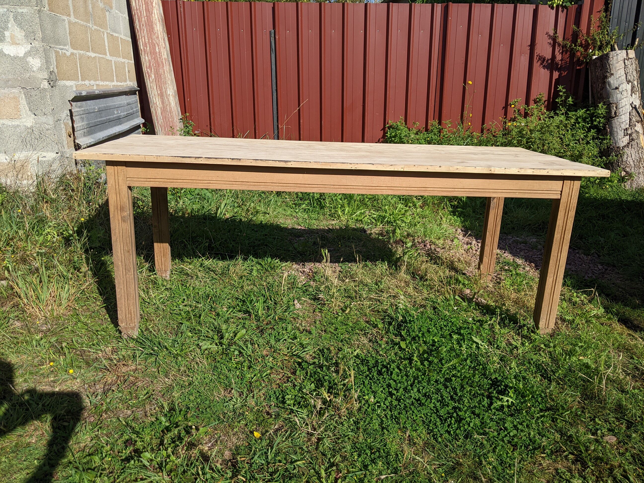 Ancienne grande table de ferme circa 1950