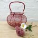 Vintage red egg basket