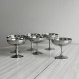 6 coupelles sur pied en inox Letang Remy