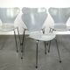 Set of 4 original grey Fritz Hansen butterfly chairs from 1984 Danish design