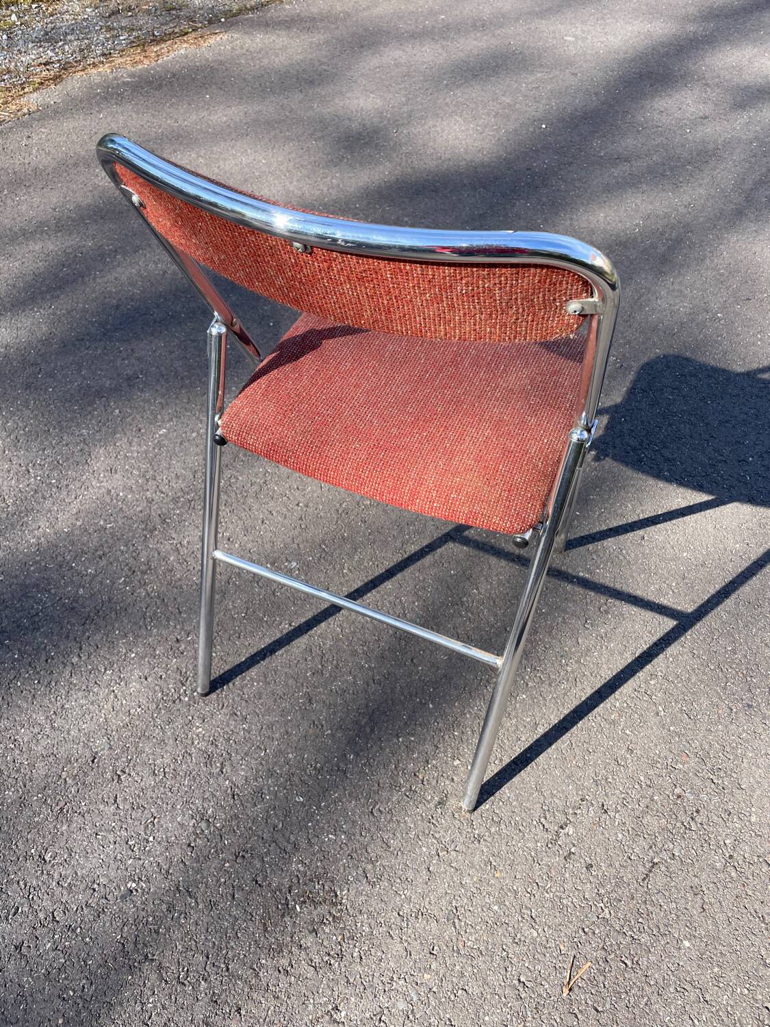 Souvignet 1970 stainless steel folding chair