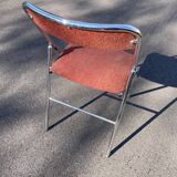Souvignet 1970 stainless steel folding chair