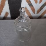 Transparent glass jar