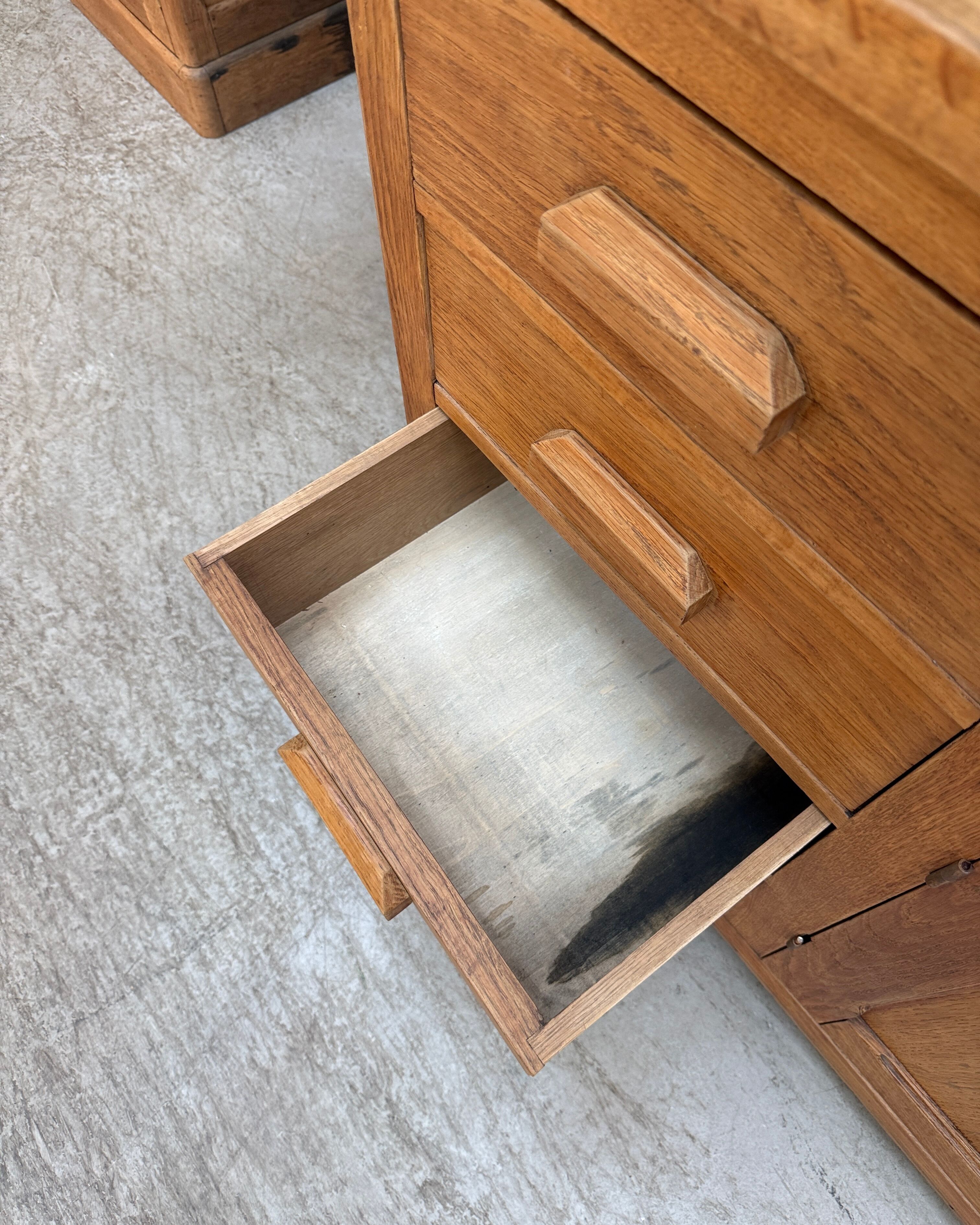 Renovated oak workbench island
