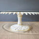 Table basse ovale « palmier » en métal et verre