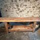 Antique French carpenter's workbench in oak and beech, circa 1900