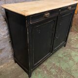 Vintage Parisian black patinated buffet