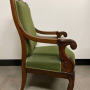 Fauteuil d’époque Napoléon III en acajou