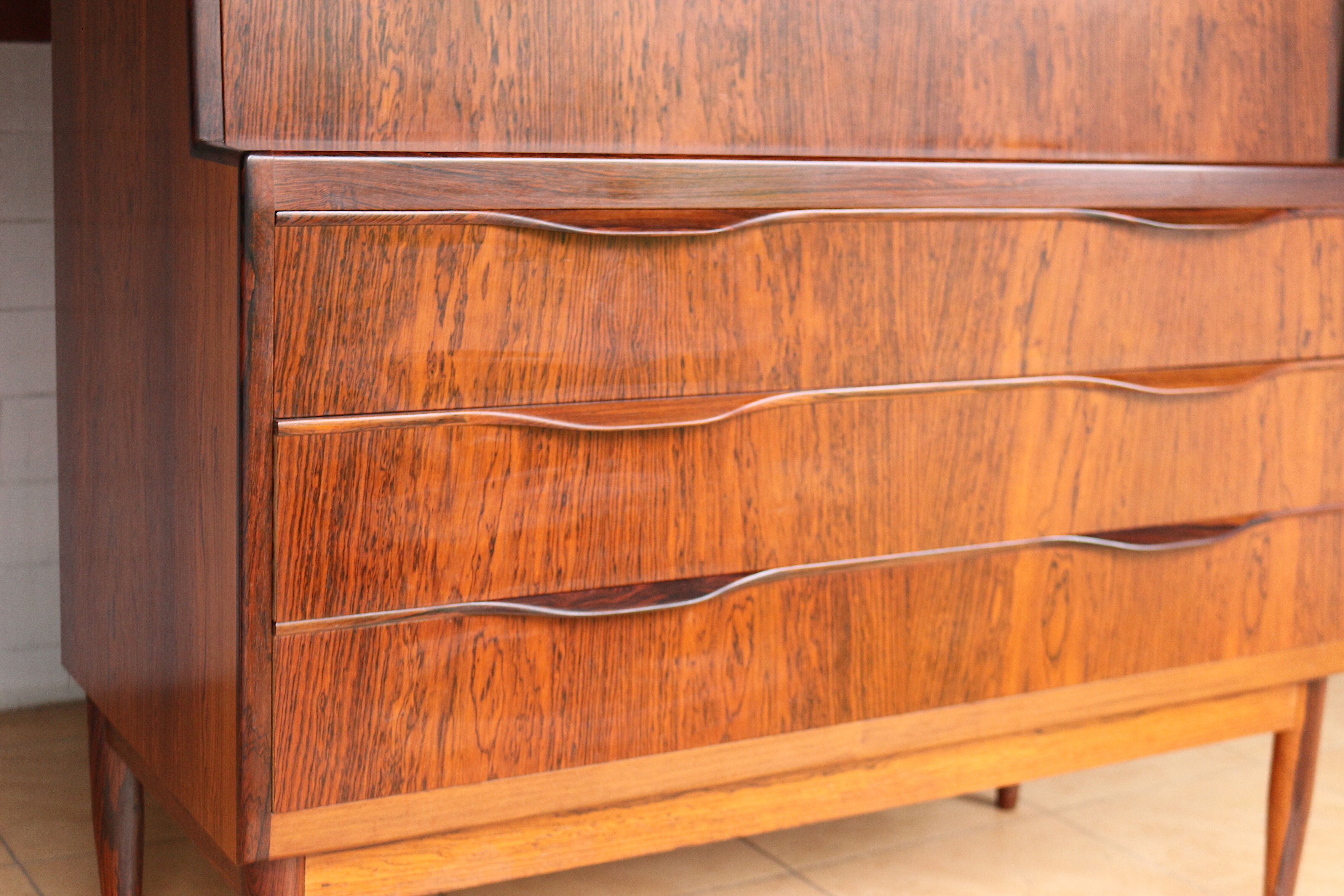 Erling Torvits rosewood secretary for Klim Møbelfabrik, 1966's