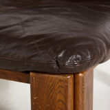 Leather lounge chair