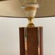 Vintage lamp in leather and gold metal