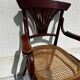 Fauteuil Thonet Vienne estampillé, bois cintré et cannage – circa 1900