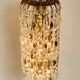XL Mid Century brass crystal glass chandelier, Vereinigte Werkstätten