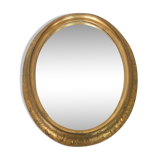Old oval mirror gold, early 20th 38x50cm