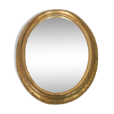 Old oval mirror gold, early 20th 38x50cm