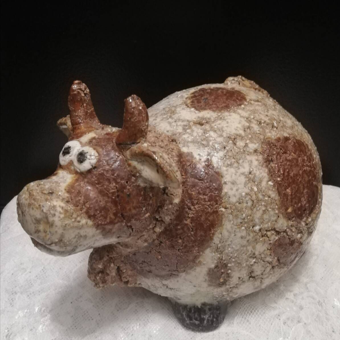 Cracked sandstone cow