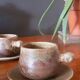 Vintage stoneware coffee set from the 60s, Maine Sars Pottery
