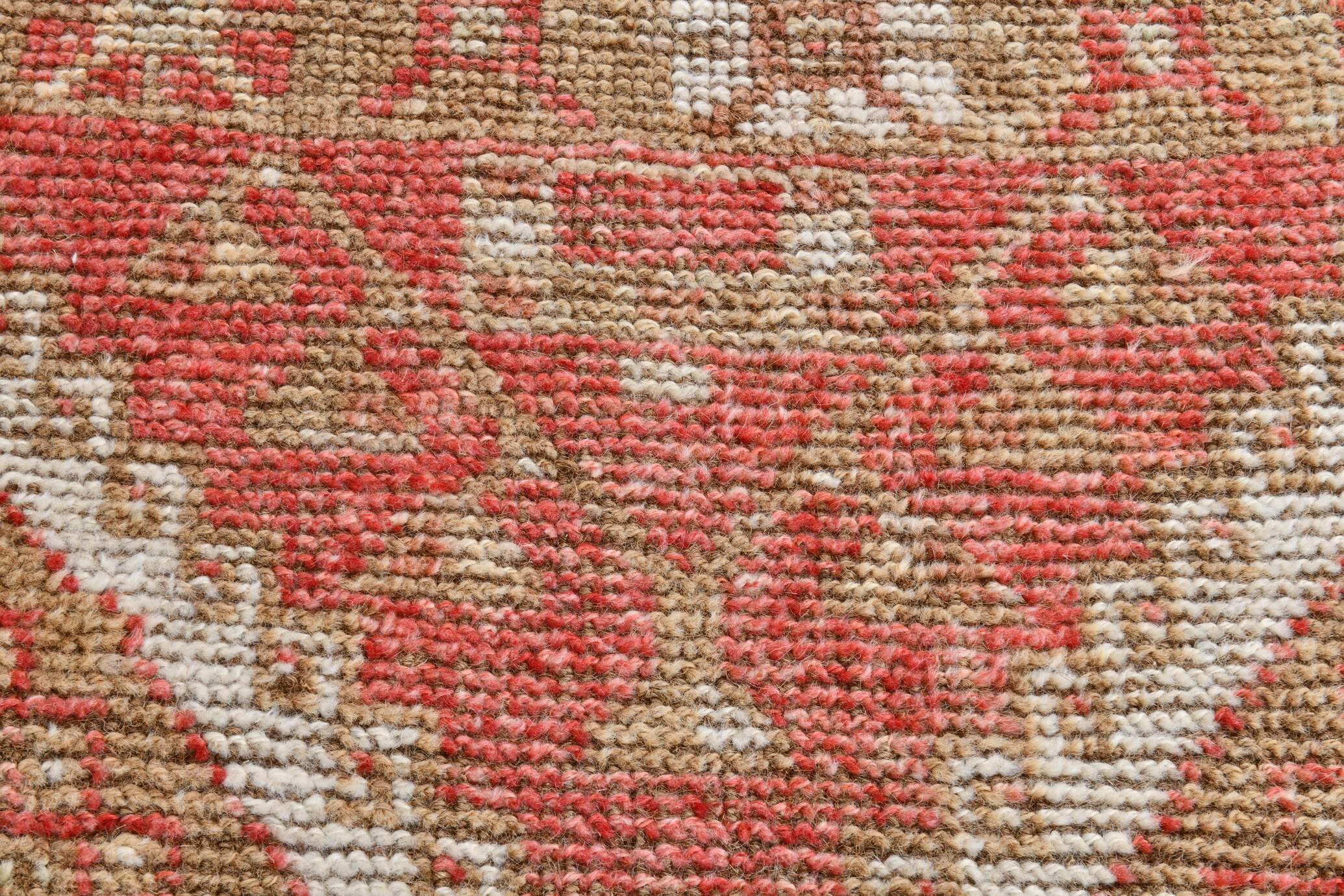 3x10 Turkish Pale Red & Beige Vintage Runner Rug, 90x303Cm