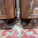 Pair of Art Deco bedside tables in walnut.
