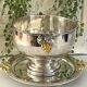 Silver Plated Grape Ice Bucket with Pedestal Tray, French ice bucket