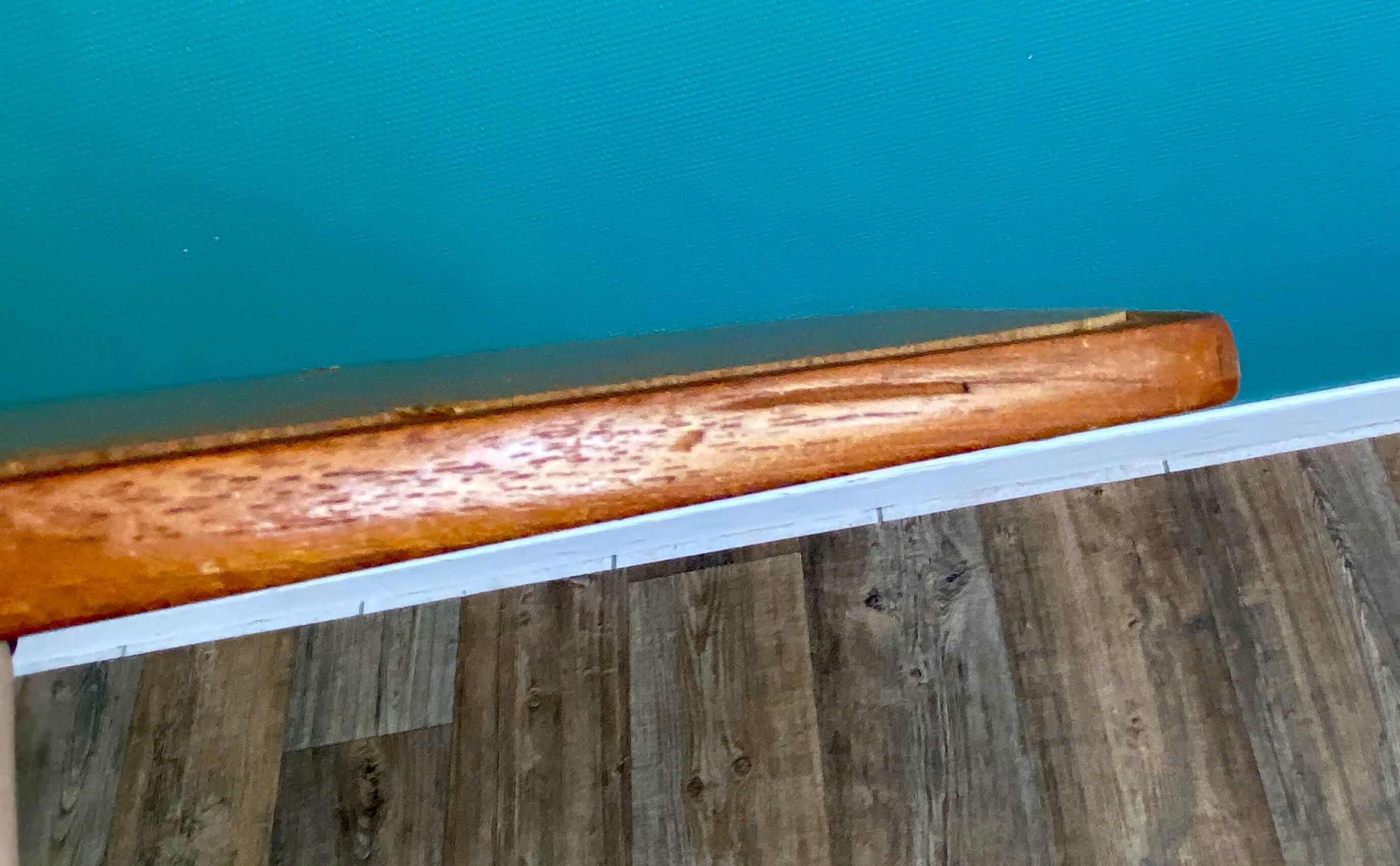 Free-form teak mirror - scandinavian work of the 1960s