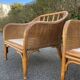 Paire de fauteuils en rotin et cannage