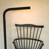 Rare black bendy tube floor lamp from LYFA Denmark - Star War era design late 1970s.