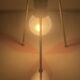 Vintage triangular ceiling light in glass and brass circa 1970s.