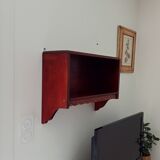 Vintage solid oak wall shelf