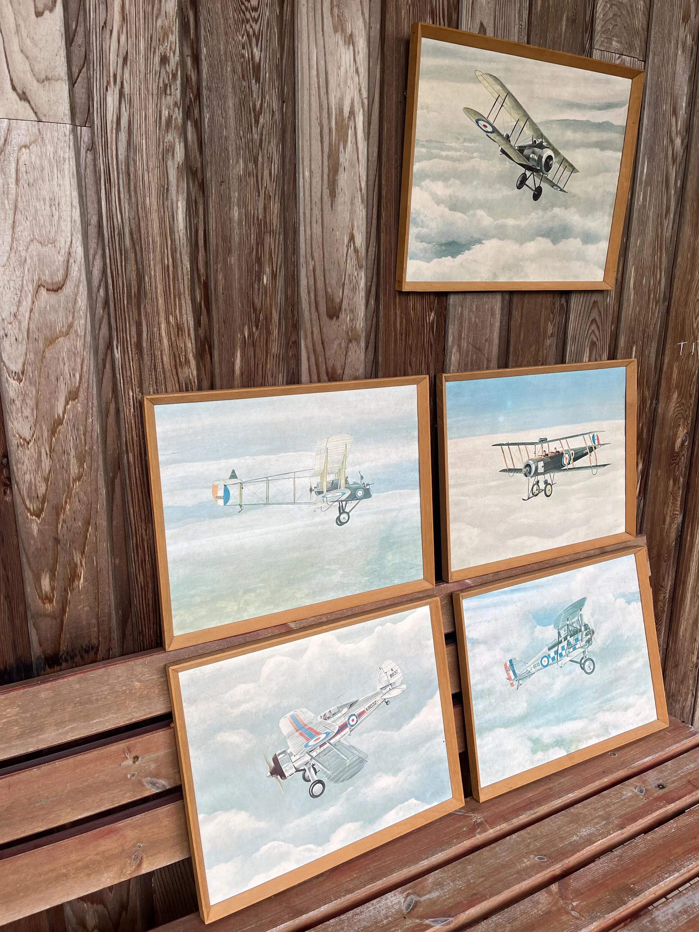 Set of 5 vintage U.S. MILITARY aircraft posters