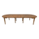 19th Century Tuscan Elm Extendable Round Dining Table with Five Leaves