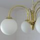 Elegant Gold Vintage Chandelier Mid Century Hollywood Regency Hanging Lamp