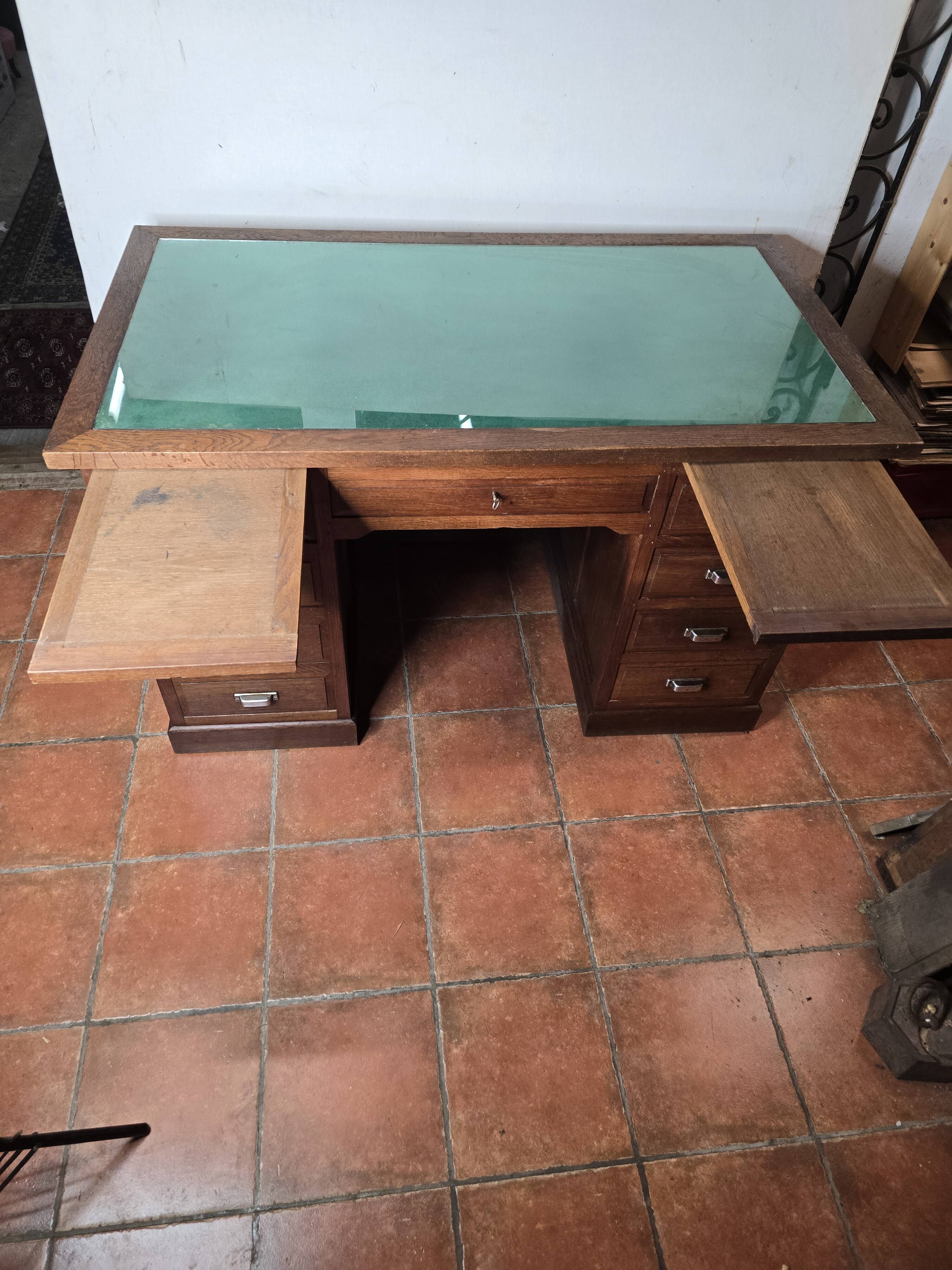 Solid oak minister's desk