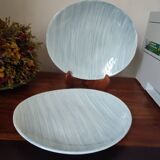 Lot 2 oval plates Salins France Caribbean model