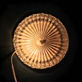 Round ceiling light in chiseled glass