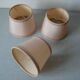 Lot de 3 anciens abat-jours roses