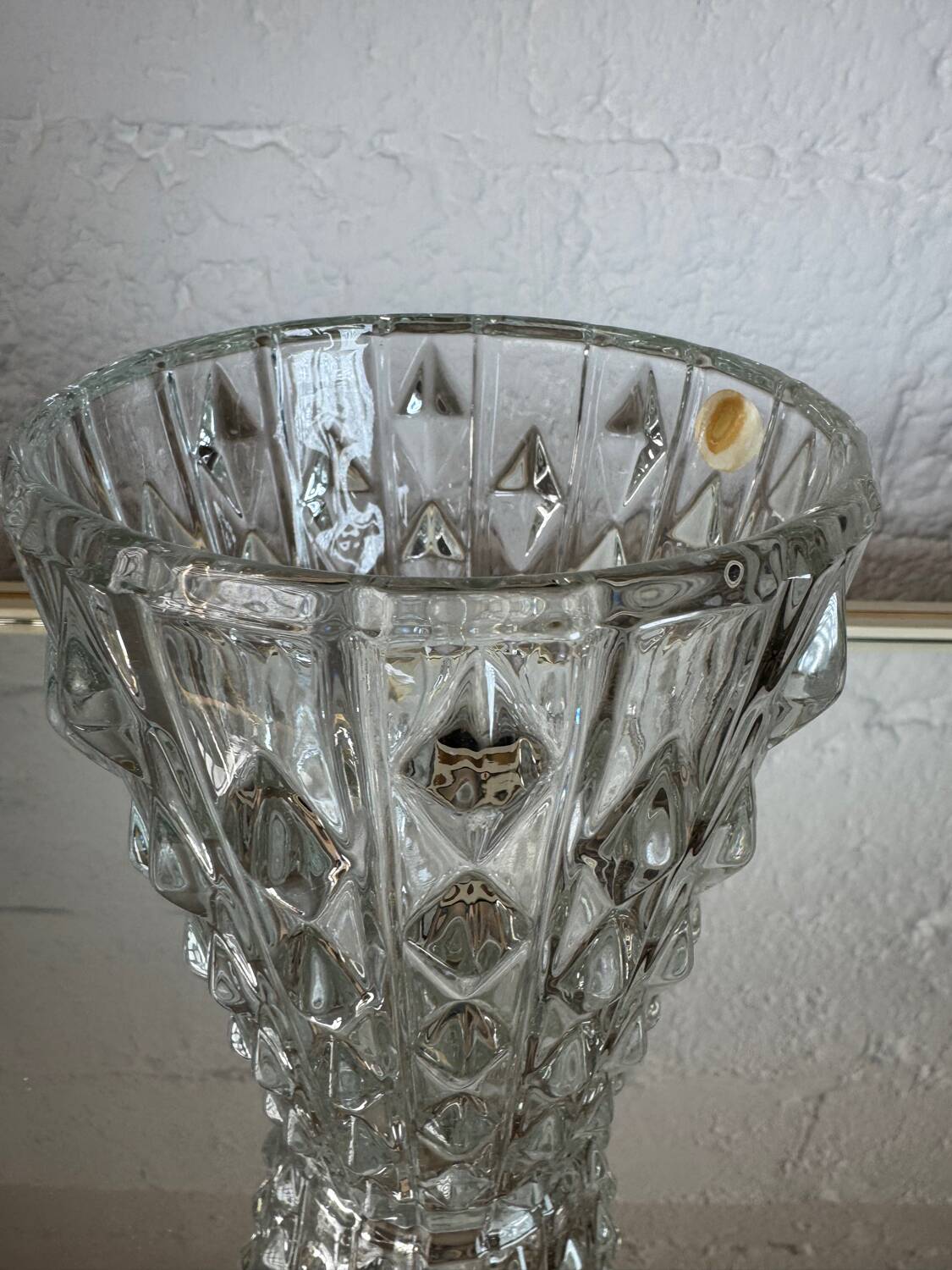 Vase verre de cristal vintage