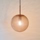 Large Mid-Century Smoked Air-Bubbled Glass Ball Ceiling Light from Limburg, Germany, 1970s