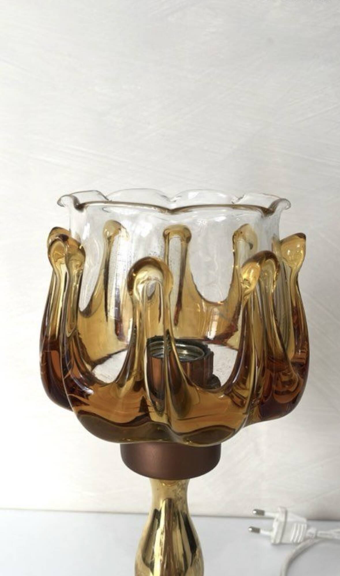 Vintage glass lamp Oberglas, Austria 1970s