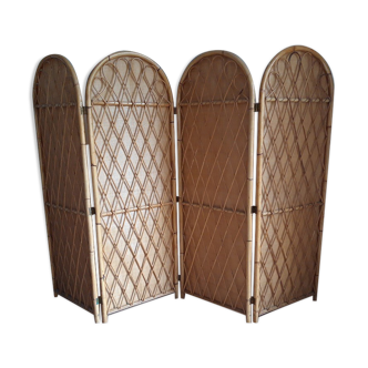 Rattan screen 1960 4 leaves