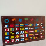 Wooden plaque international flag code